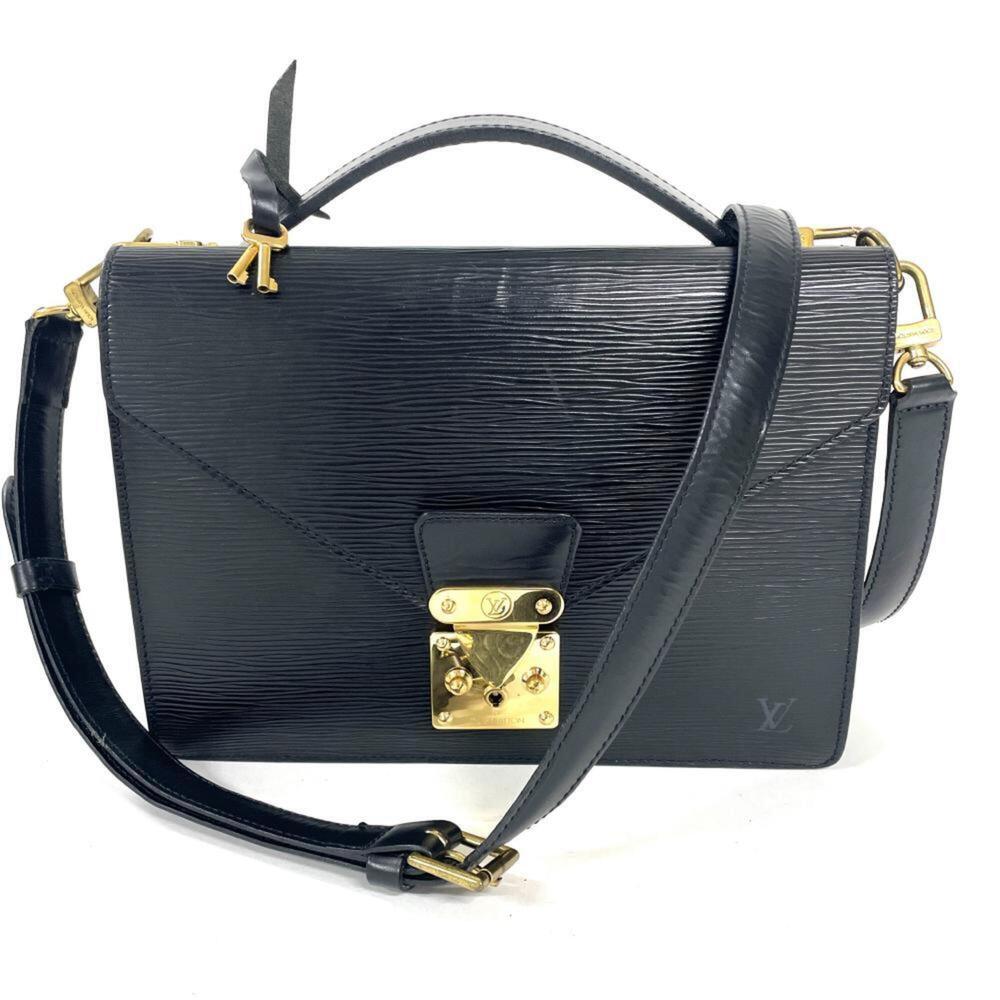 Louis Vuitton LOUIS VUITTON Handbag Epi M52322 Noir Leather